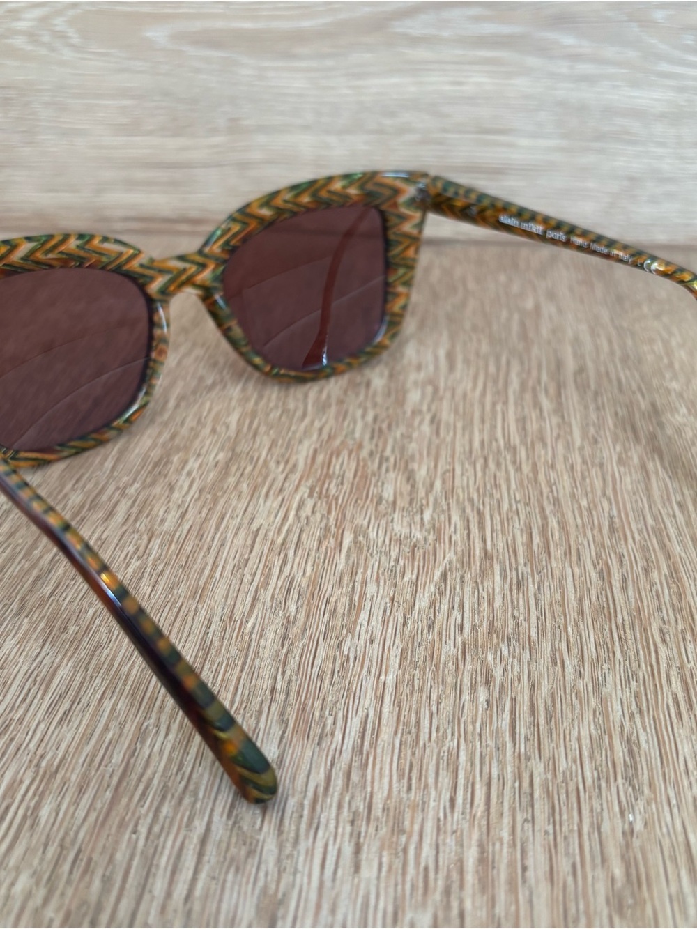 Alain Mikli A05026 Havana Zig Zag Green Brown Bifocal Reading Sunglasses +3 - Picture 7 of 7